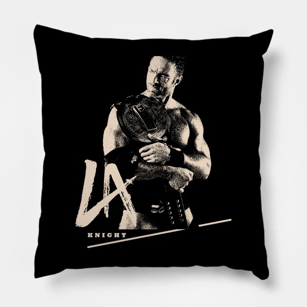 la knight black white design T-Shirt Pillow by YukieapparelShop