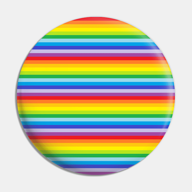 Rainbow Stripe Pattern Pin by Wicca Fairy