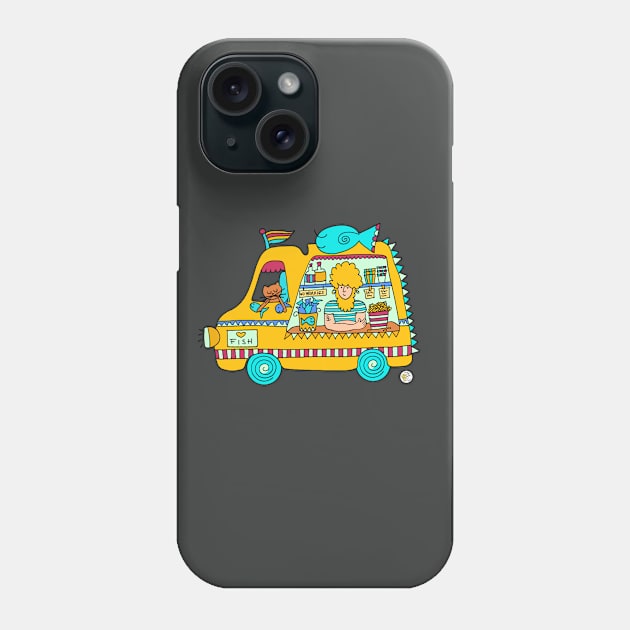 Fish & Chips Food Truck Phone Case by Mellowdays