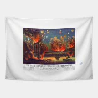 NEW YORK FIREWORKS city Tapestry