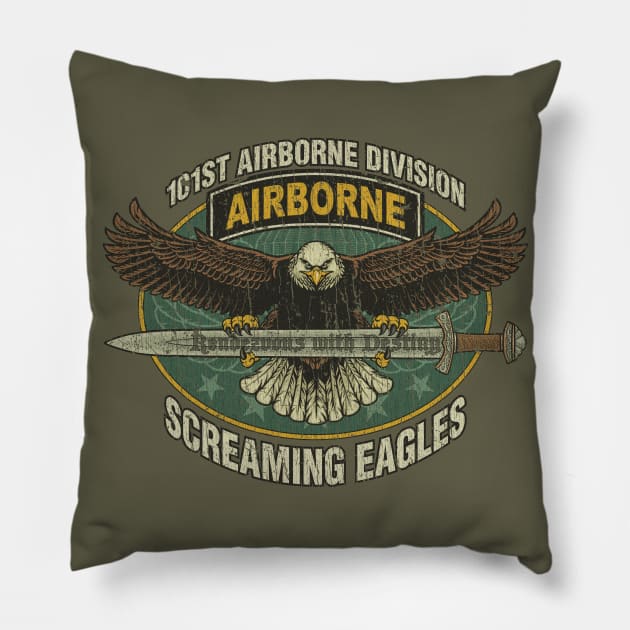 101st Screaming Eagles 1918 Pillow by JCD666