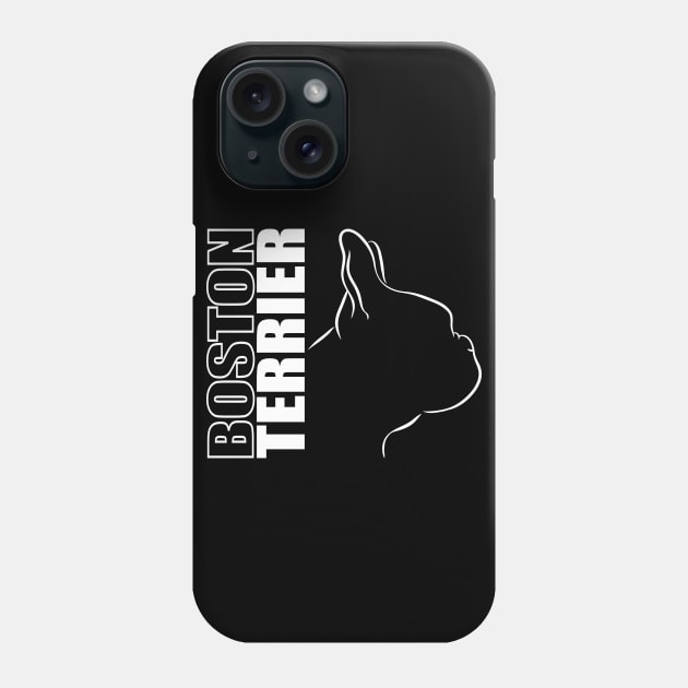 Boston Terrier profile dog lover Bostie Phone Case by wilsigns