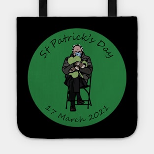 St Patricks Day with Bernie Sanders in Mittens Tote