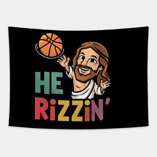 He Is Rizzin Tapestry