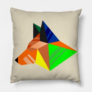 Rainbow Fox Pillow