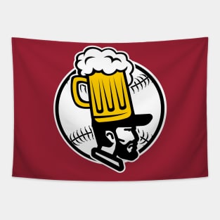 Bases Loaded Beer Hat Tapestry