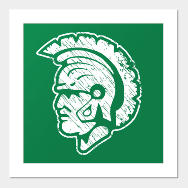 Vintage Spartan Head Michigan State Posters And Art Prints Teepublic