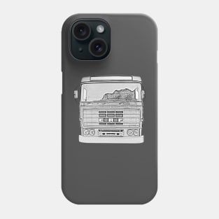 Vintage 1970s ERF B Series lorry monochrome photo Phone Case