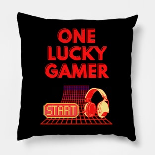 One lucky gamer t shirt mug sticker magnet cases notebook pin Pillow