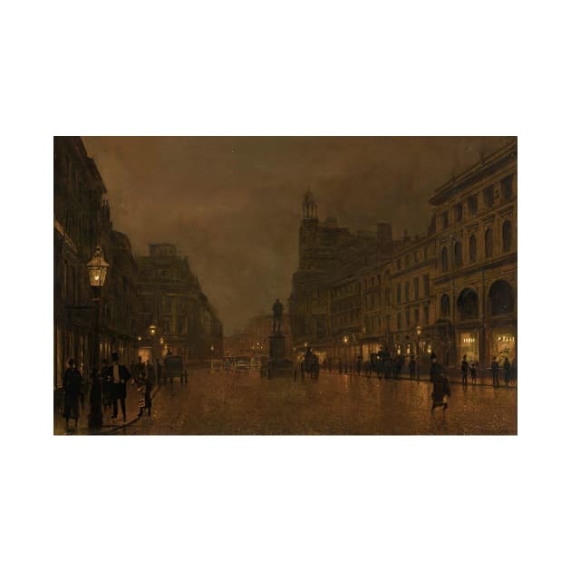 St Anne's Square And Exchange, Manchester by John Atkinson Grimshaw by Classic Art Stall