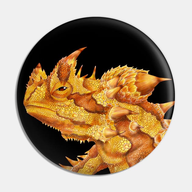 Thorny Devil Pin by Tim Jeffs Art