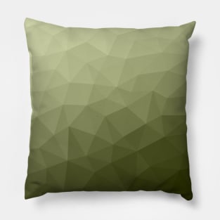 Army green gradient geometric mesh pattern triangles ombre lighter version Pillow