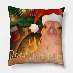 Boo, Humbug Christmas Chicken Pillow