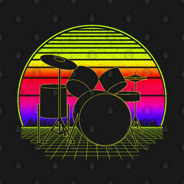 Retro Vintage Drum Kit by Ruffeli