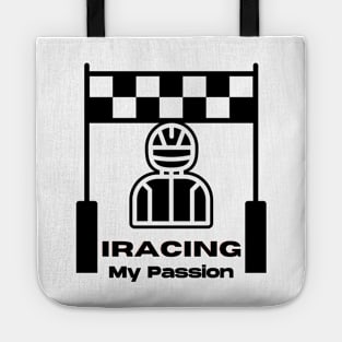 Iracing Fan T Shirt Black Tote