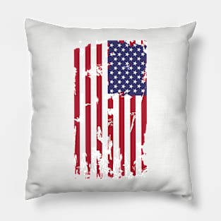 USA Flag - vertical Pillow