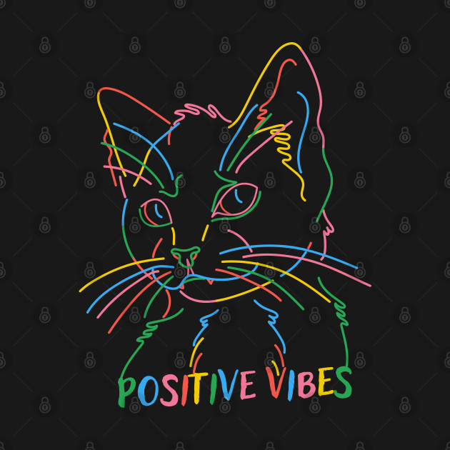 Positive vibes Cat by Myartstor 