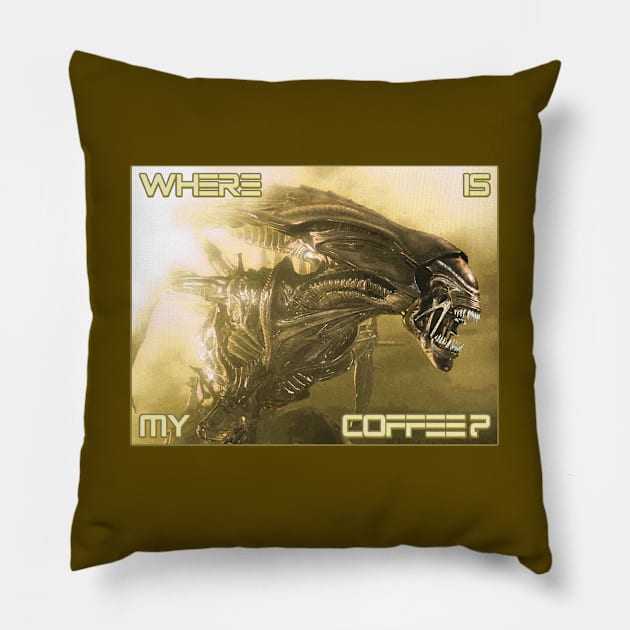 Xenomorph Coffee Pillow by Uwantmytees