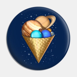 Planetary icecream Pin