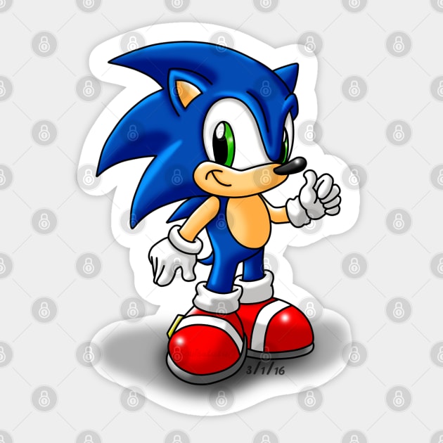 Classic Sonic Sonic The Hedgehog Sticker - Classic Sonic Sonic the