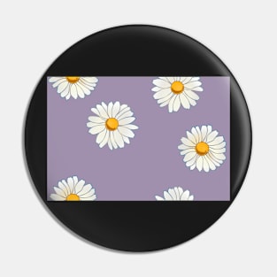 Daisies with purple background Pin