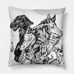 Crocodile and Wolves detective Pillow