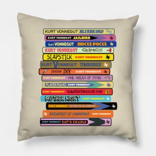 Vonnegut Book Stack Pillow