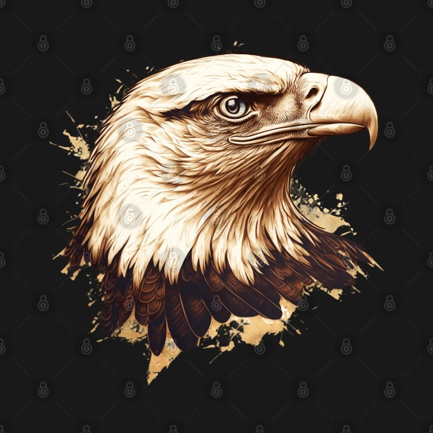 Vintage Eagle Head: A Timeless Classic for Patriotic Style by All About Nerds