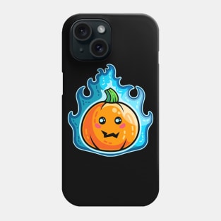 Kawaii Cute Flaming Pumpkin Phone Case