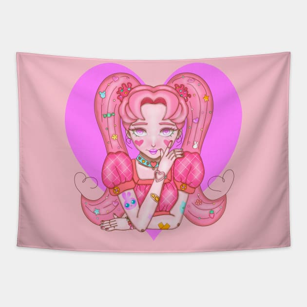 CHICA MAGICA ROSADA Tapestry by Lila Tochi World