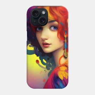 colorful parrot women Phone Case