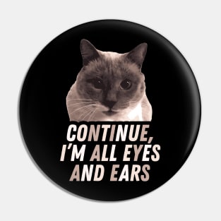 Interrogation cat Pin