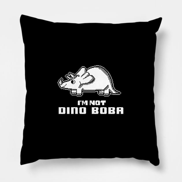 pixel art : is triceratops dino boba? Pillow by pixel eats sugar