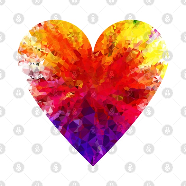 valentine's Colored Heart by  Colorful&Goldie