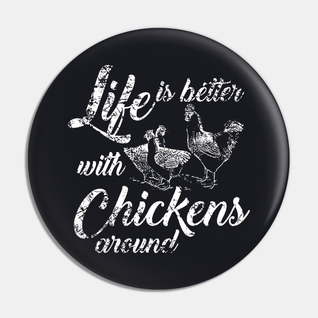 Life Is Better With Chickens Around Pin by Anite