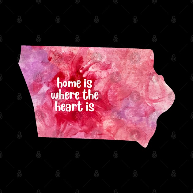 Iowa state watercolor map watercolor Watercolour Home is where the heart is by WatercolorFun