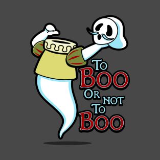 Funny Cute Victorian Shakespeare Ghost Funny Boo Retro Vintage Meme T-Shirt