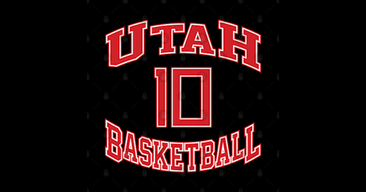Utah Basketball Number 10 Utah Jazz Sticker TeePublic