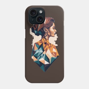 geometric woman from behind Phone Case