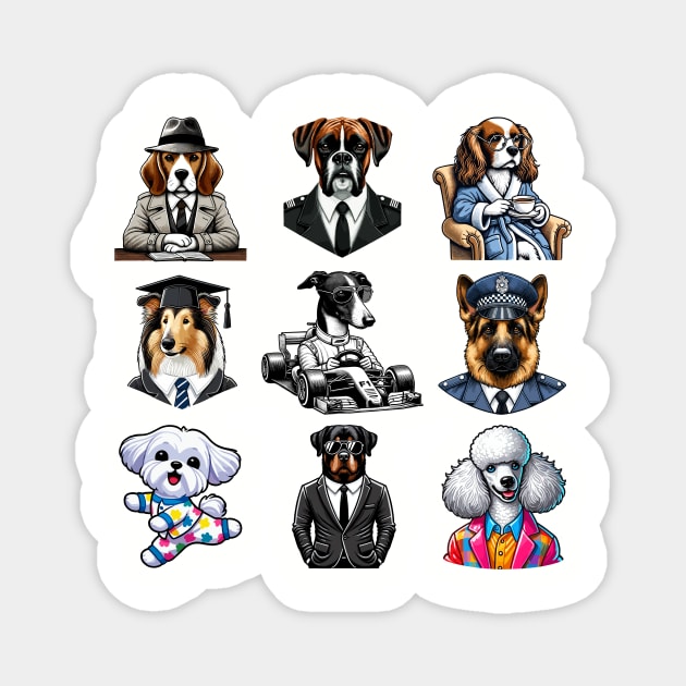 Dogs as professionals Magnet by Vinokurio