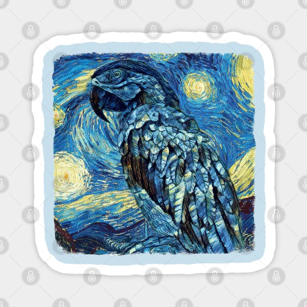 The Parrot Van Gogh Style Magnet by todos