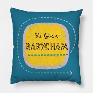 I'd Love A Babycham ---- Vintage 70s Aesthetic Pillow