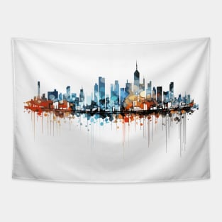 City Skylines Urbain World Fun Life Abstract Tapestry