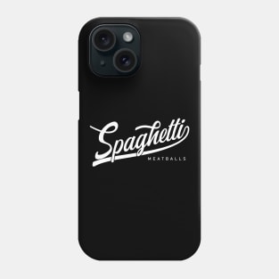 Funny Spaghetti and meatballs, pasta, italian food baseball Phone Case