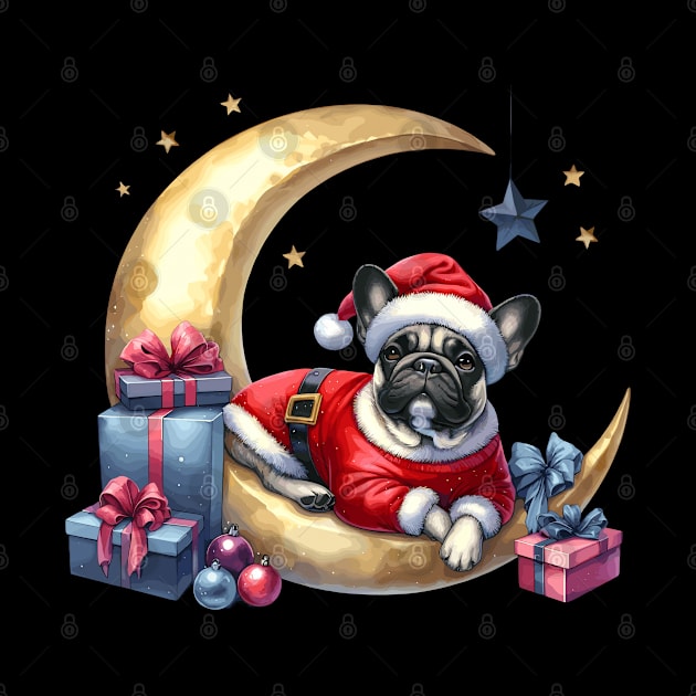 French Bulldog On The Moon Christmas by Graceful Designs