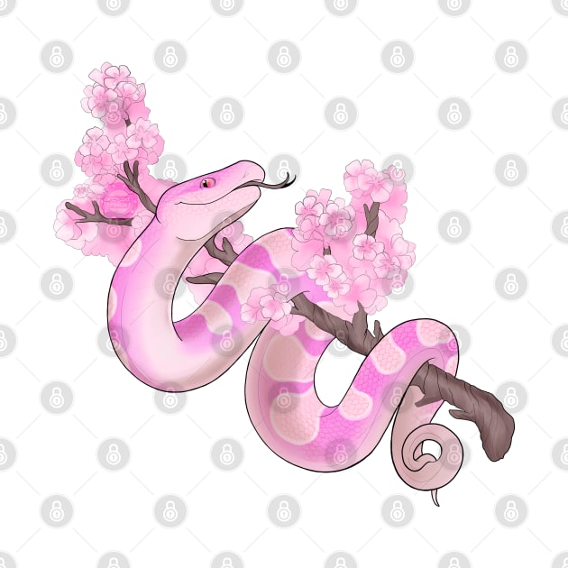 White Sakura Ball Python: Pink by kailanipinon