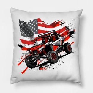 USA Flag Dune Buggy Sand Driver 4x4 Beach Buggy Sand cruiser Pillow