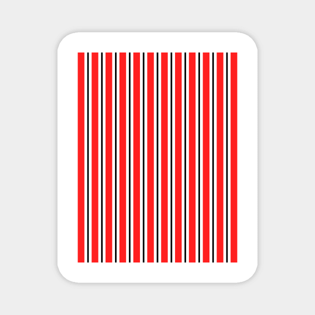 Sheffield United Retro 1991 Home Red White Black Stripes Magnet by Culture-Factory