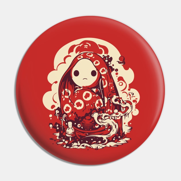 Chibi Obake - Japanese Folklore Pin by DesignedbyWizards