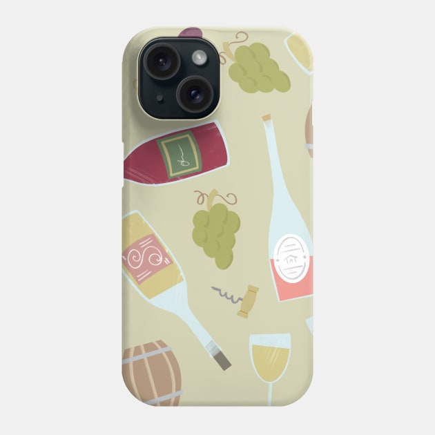 Wine Pattern Phone Case by designering_sarah